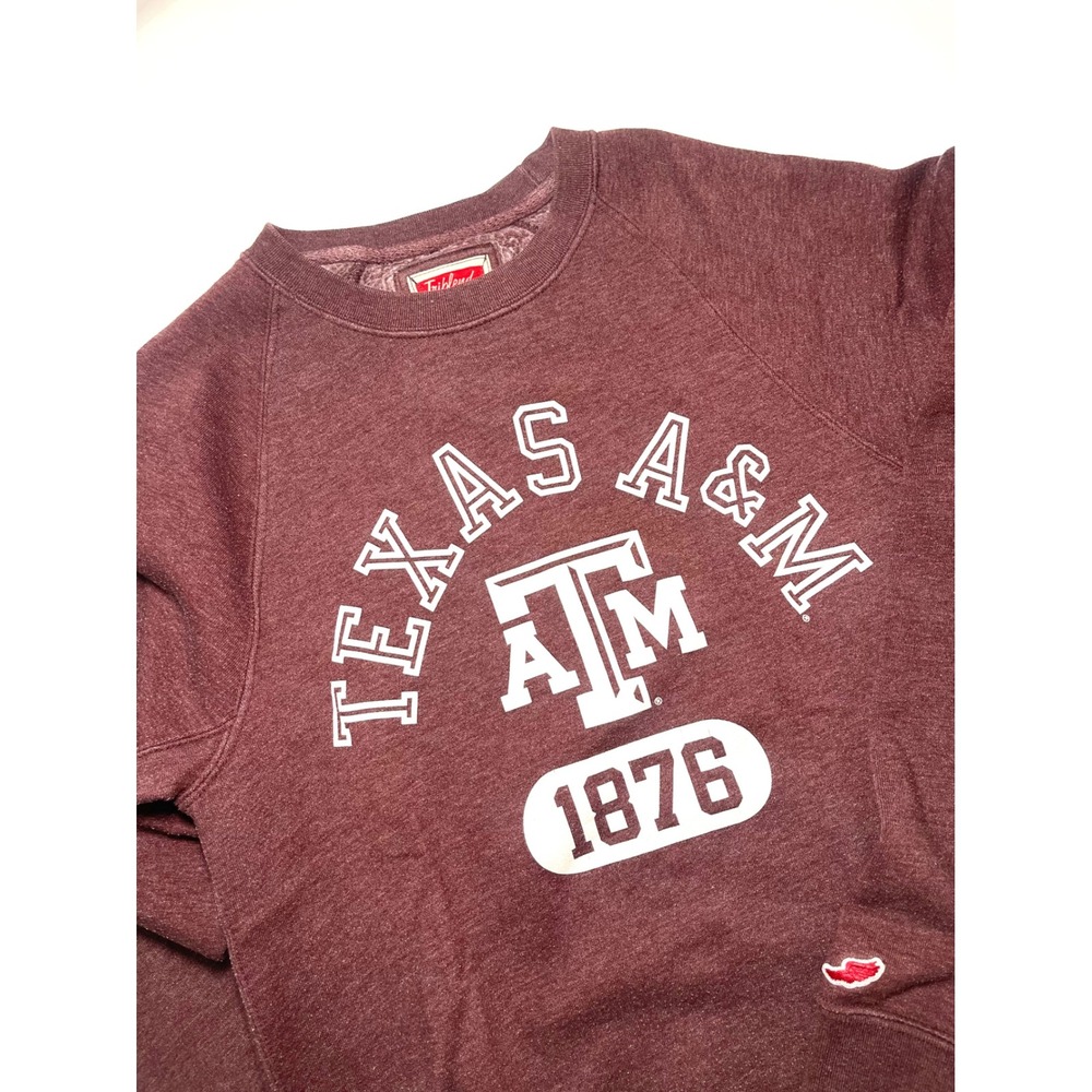 Texas A&M University Sweatshirt Triblend Sweats League Maroon Small Vintage Look